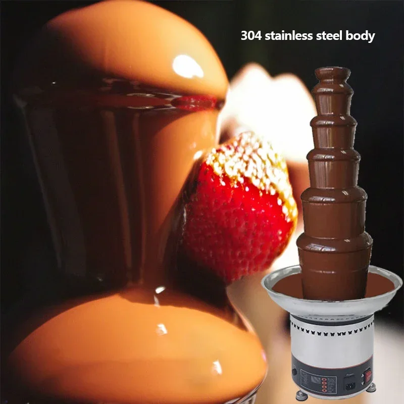 Chocolate fountain five-layer creative design Chocolate melting and heating hot pot machine waterfall hot pot 110V/220V 3
