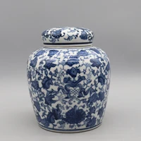 Ceramic Jar,  Pot, Home Decoration, Blue and White Ceramic 1