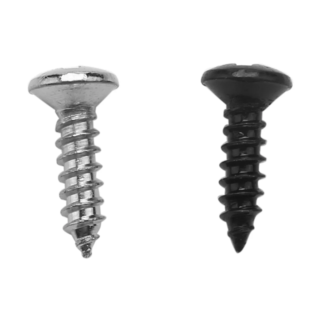 BAAU 600 Piece Bass and Guitar Pickguard Mounting Screws Scratch Plate, Silver and Black