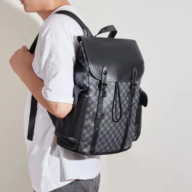 2024 New Men's Backpack Fashion Vintage Floral Print Backpacks Men High-quality Computer Bag Large Capacity Travel Backpack Male 4
