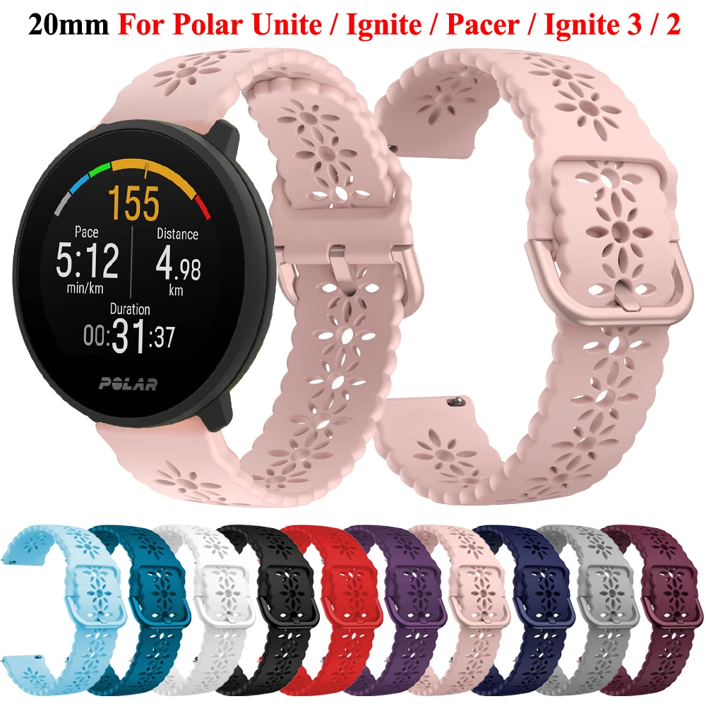 

Silicone Wristband Strap For Polar ignite / 2 / 3 / Pacer Watch Band Soft Bracelet For Polar Unite Replacement Watchband Belt