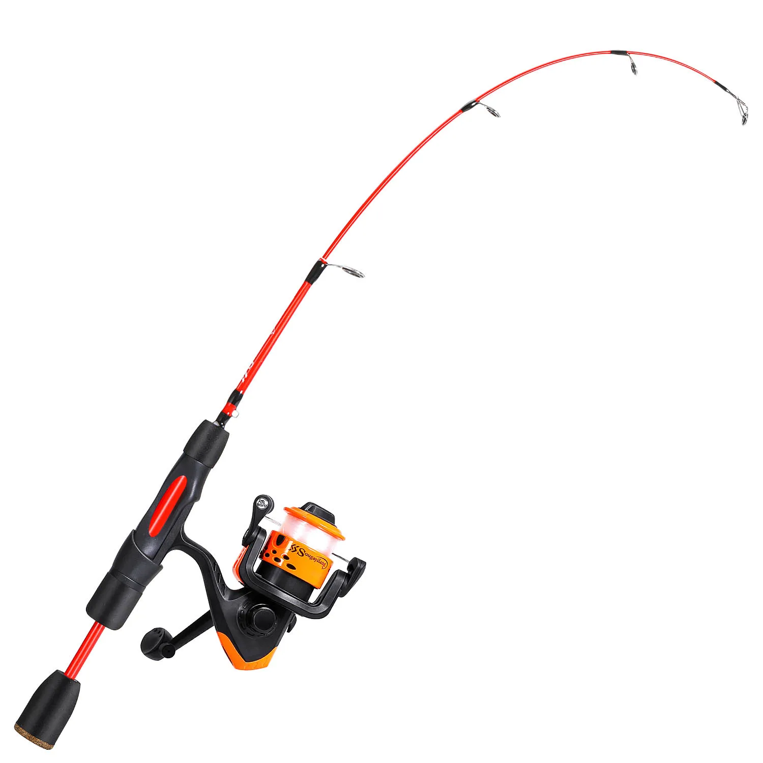 Combo Canne à Pêche 2 Sections + Moulinet - Portable Ultraléger - Pour L'hiver - Neuf