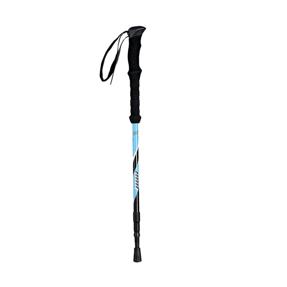 strong outdoor adjustable folding lightweight trekking poles hiking pole walking stick cane handle bastones senderismo