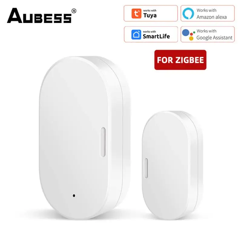 

Tuya Zigbee3.0 Door Window Sensor Smart Home Door Open Closed Detectors Security Alarm For Alexa Home,Hub Required