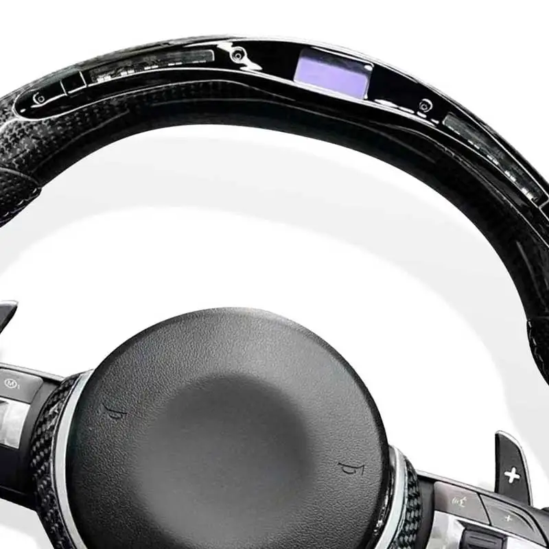 자동차 스티어링 휠, 맞춤형 LED 탄소 섬유 스티어링 휠 어셈블리, BMW F10 F11 F30 F31 F34 F32 F33 F36 F22 F23 E90 M3 M6 에 적합