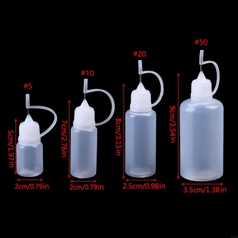 Needle Tip 5-50ml Bottle Applicator Oiler Squeeze B95B refillable bottles,glue applicator bottle