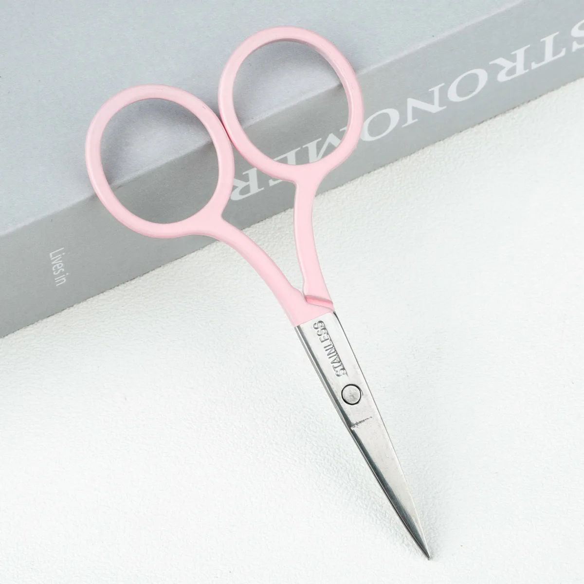 1 pcs cross embroidery flower scissors make-up scissors cross-border stainless steel tip color titanium tip