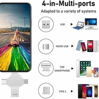 For iPhone OTG 3.0 Flash Drive 256GB 512G for Samsung Pro Plus MAX ipad Mac Multi Functional External Storage iOS Android Phones 3