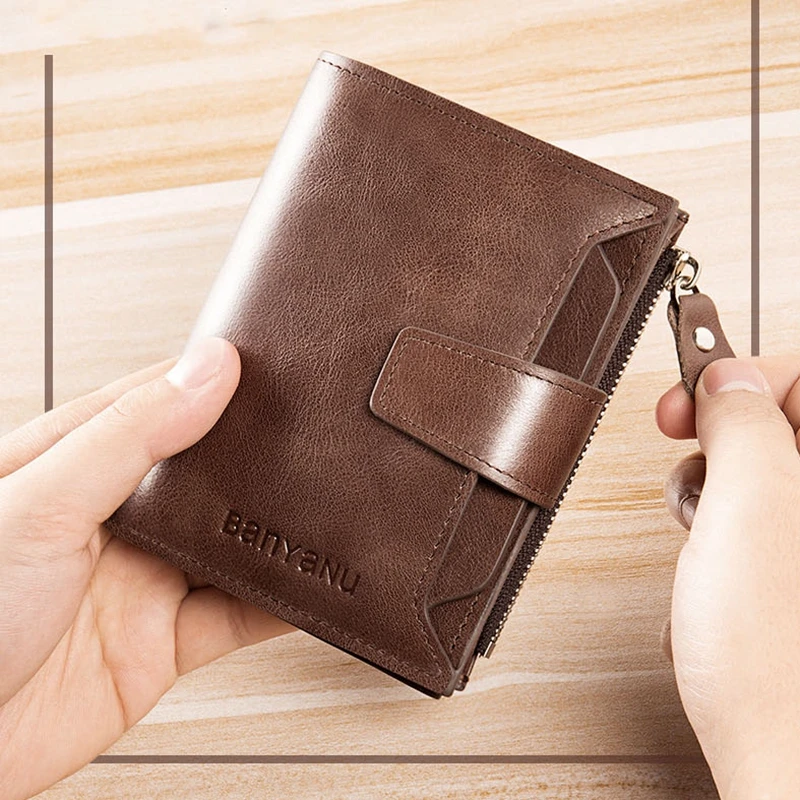 Wallet Men's Short Leather Large Capacity Driver's License Coin purses 2022 New gentleman Card Holder Money clip