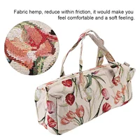 Floral Pattern Sweater Organizer Bag Woven Fabric Dustproof Large Capacity Crafts Knitting Clothes Storage Bags  For Closet 2