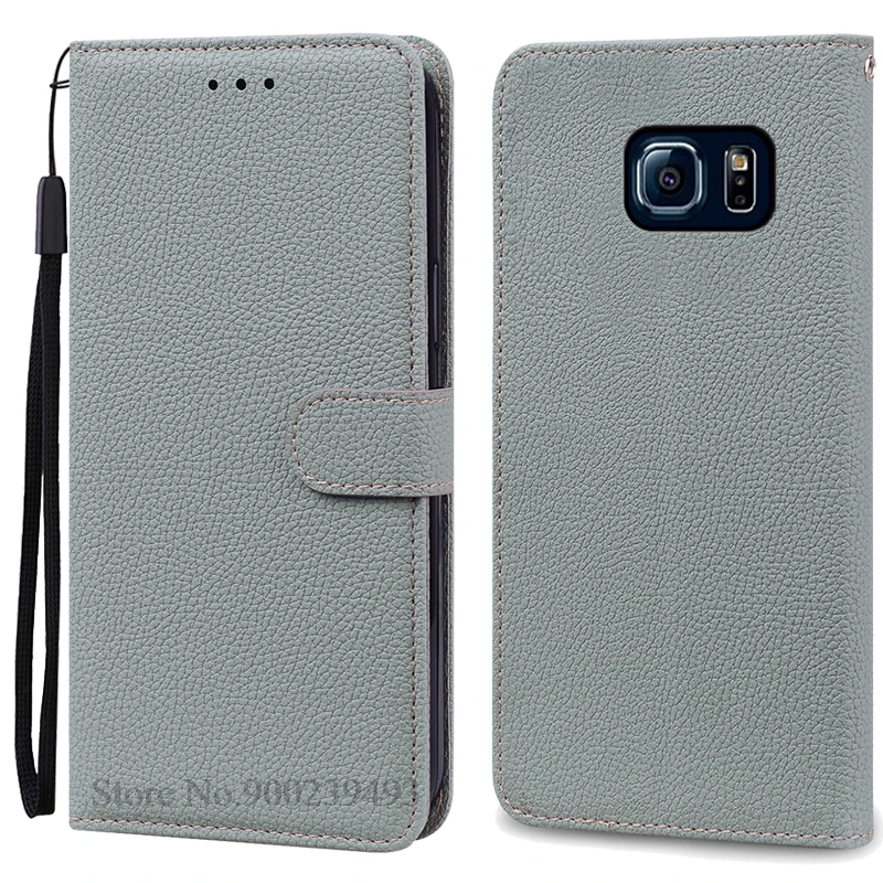 Luxurious Leather Flip Wallet Case for Samsung Galaxy S6 Series - Premium Protection and Style
