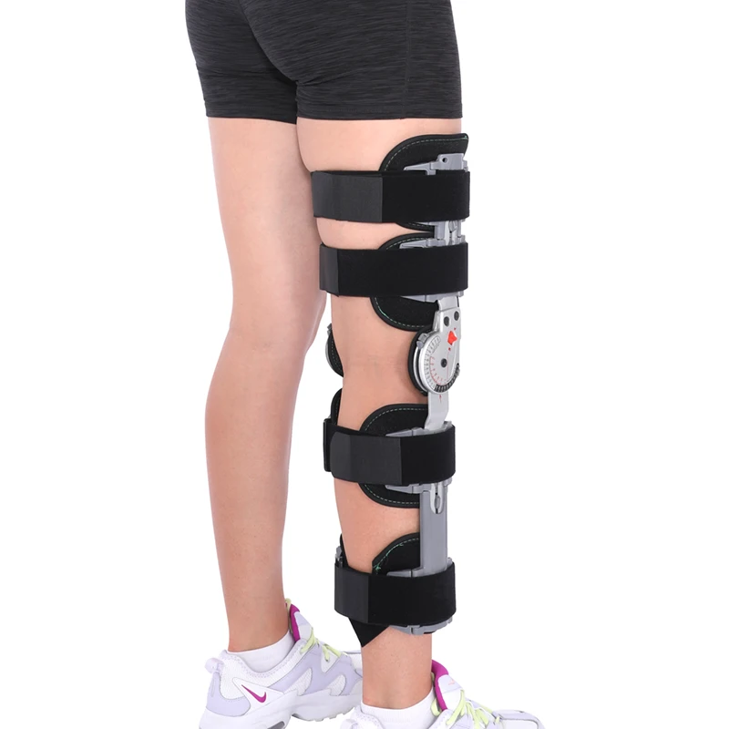 

Adjustable knee fixation leg support knee protection brace