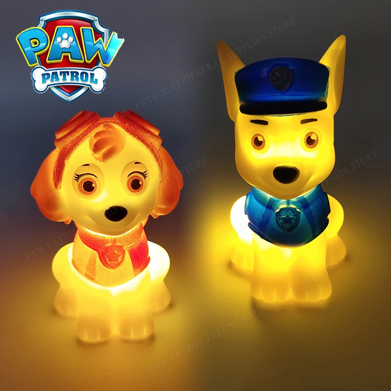 Paw Patrol Cartoon Night Light Chase Skye Dog Shape Soft Led Light Giocattolo Decorativo Regalo Per Bambini