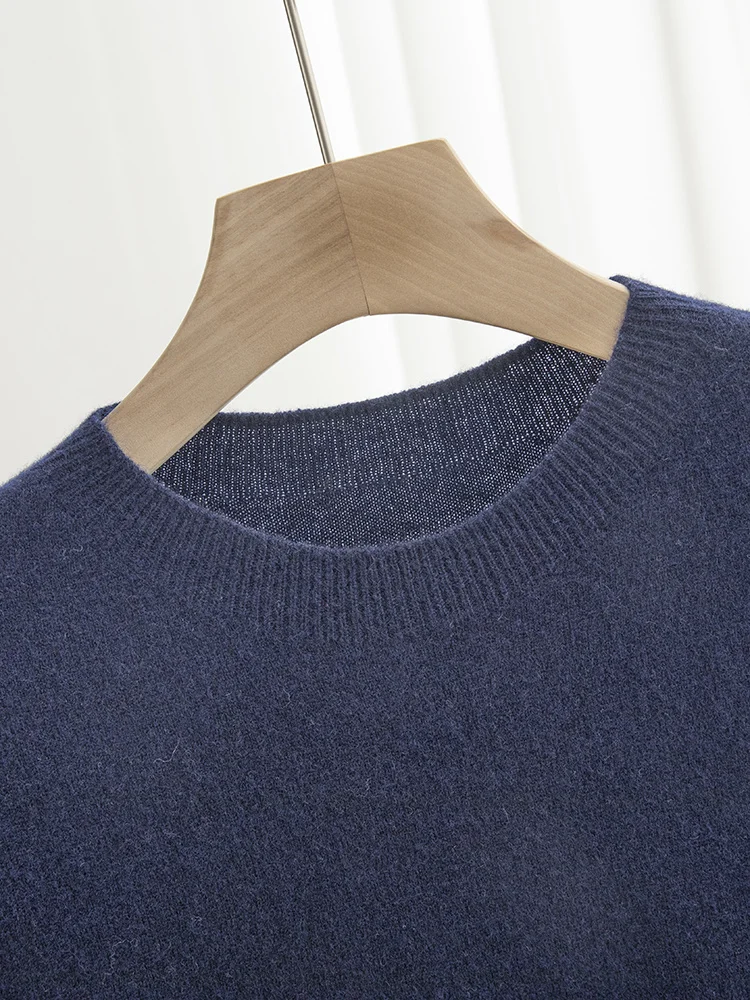 Men Classical T-shirt 100% Merino Wool Sweater O-neck Short Sleeve Pullover Smart Casual Basic Clothing Cashmere Knitwear Tops