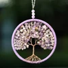 Amethyst Tree of Life Wall Hanging Decor Car Pendant Chakra Feng Shui Crystal Stone Dream Catcher Meditation Wedding Home Decor 1