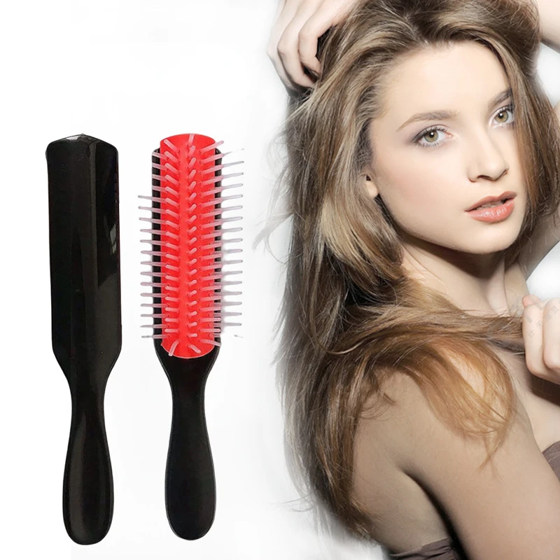 

9-Rows Detangling Hair Brush Detangler Hair Brush Scalp Massage Hair Comb Straight Curly Wet Hair Comb Women Hairdressing Comb