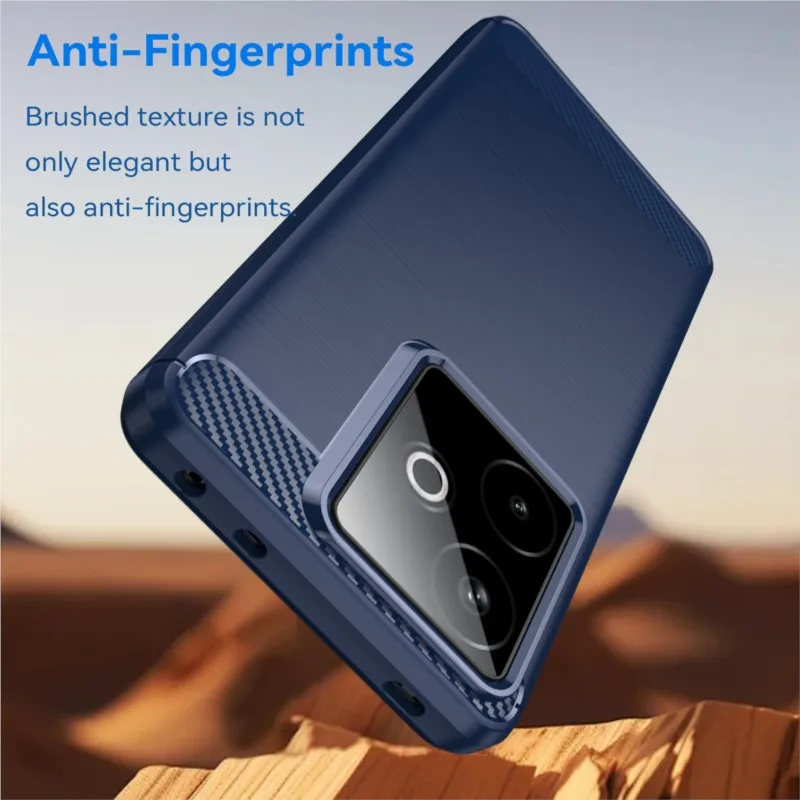 Carbon Fiber Shockproof Soft Silicone TPU Back Case