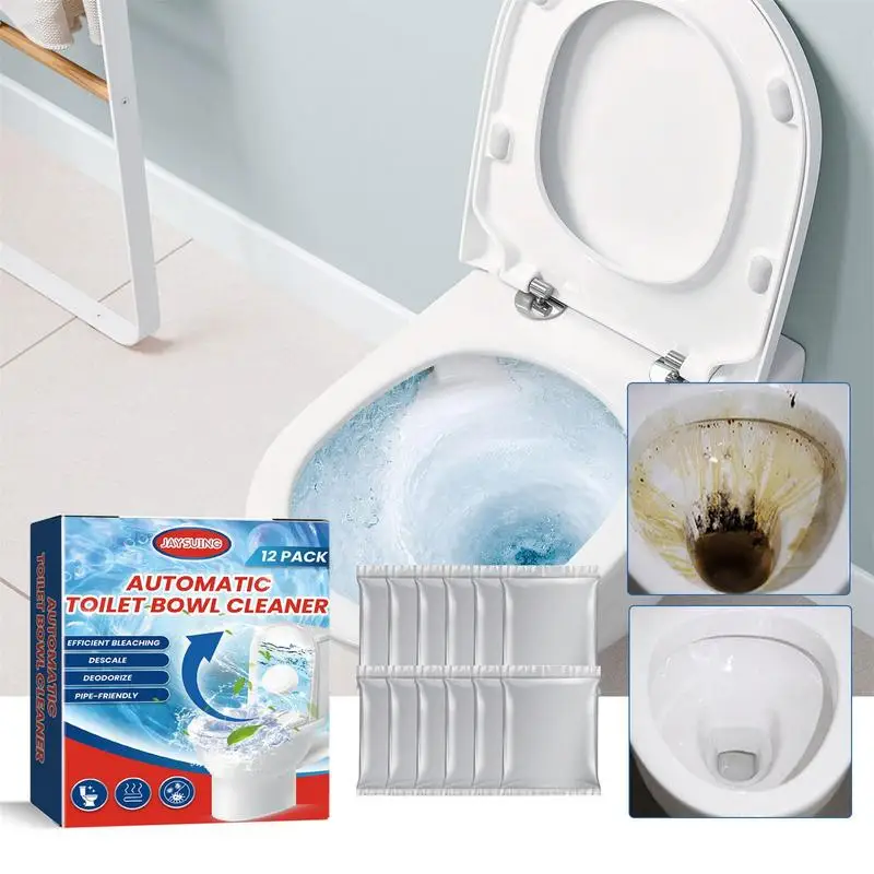 12pcsToiletBowlCleanerTabletAutomaticToiletBowlCleaner