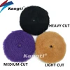 Kangti 5/6 Inches Car Polishing Disc Natural Wool Buffing Pads Lamb Woolen DA Polisher Buff Foam Cutting Pads Abrasive Tool Kits 2