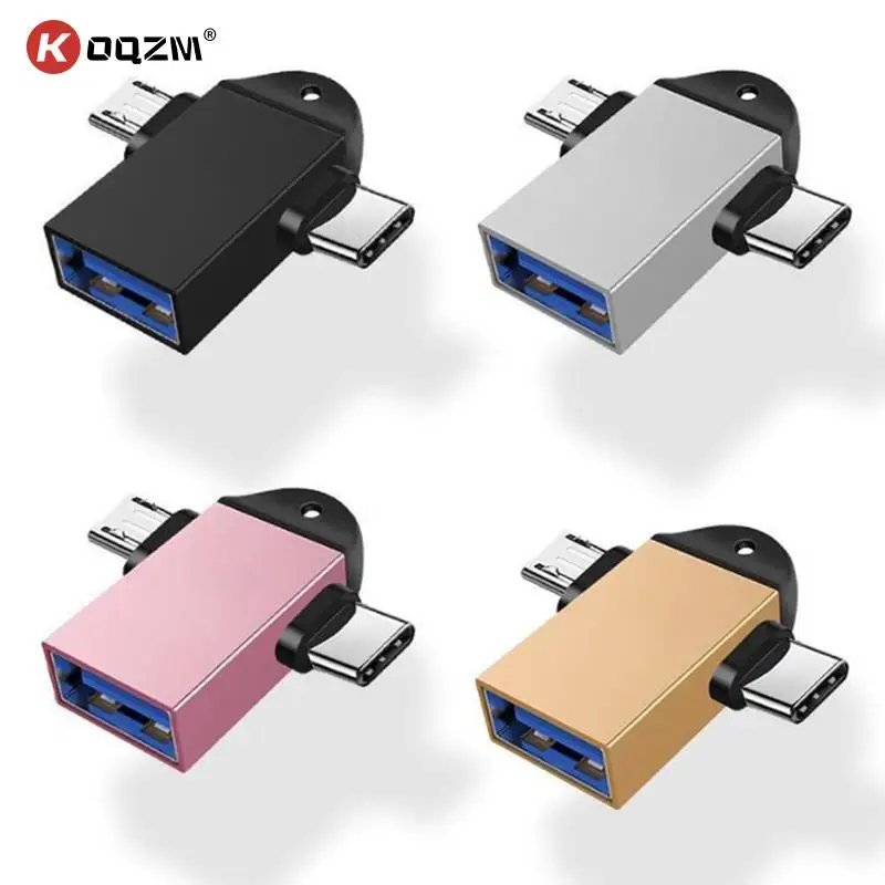 1 Pcs Mobile Phone Adapter Usb Connector Multi-Function Two-in-One Android TYPE-C3.0U Disk Card Reader 5 Colors