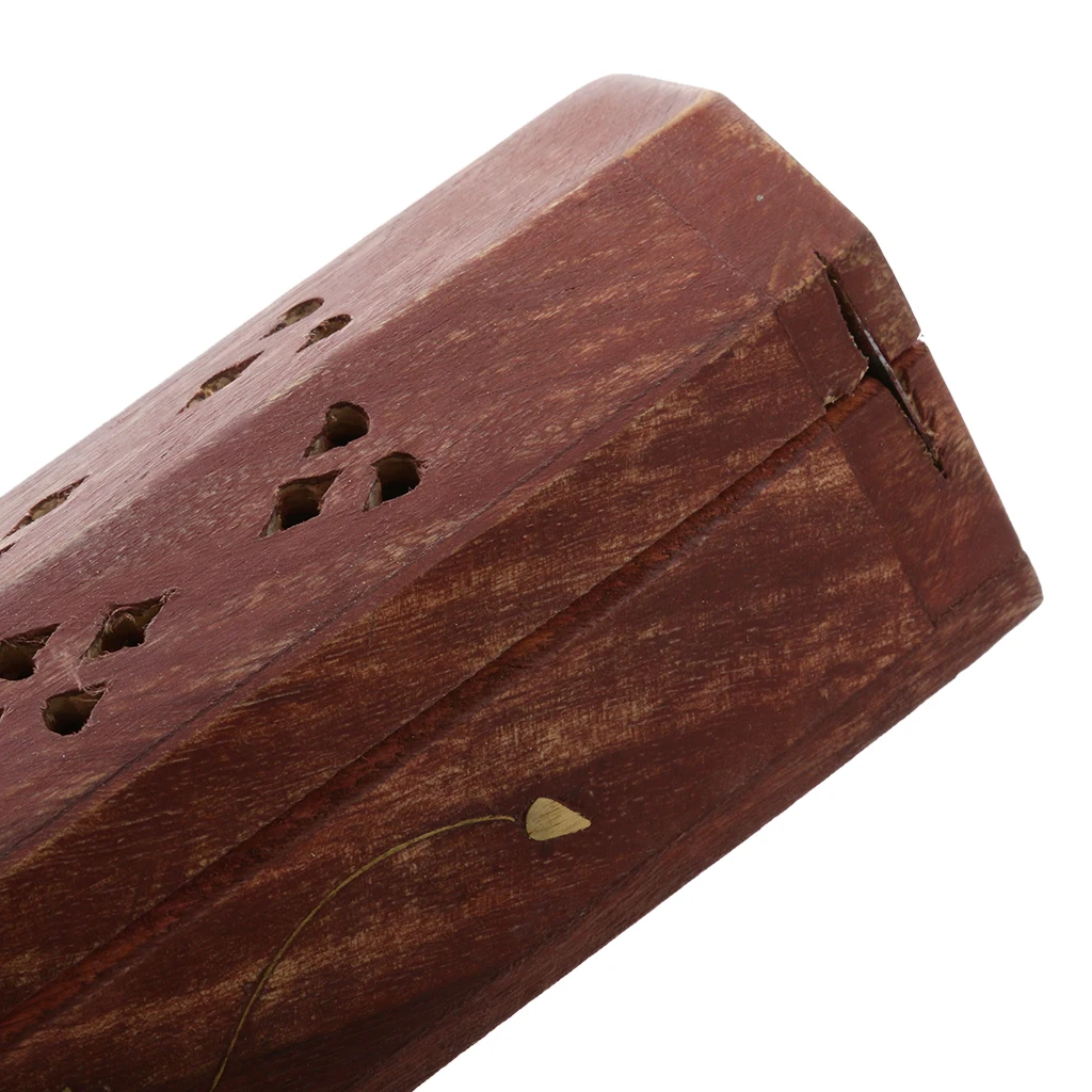 Ancient Wooden Incense Stick Holder Burning Joss Insence Box Insense Burner