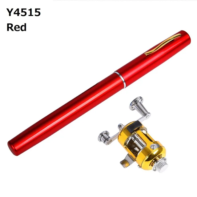 Portable Mini Pocket Pen Fishing Rod 1M With Drum Reel Set Pen Fishing