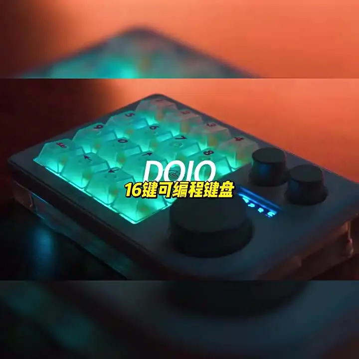 DOIO Kb16b-02 Mechanical Keyboard Bluetooth Dual Mode 16 Keys Rgb