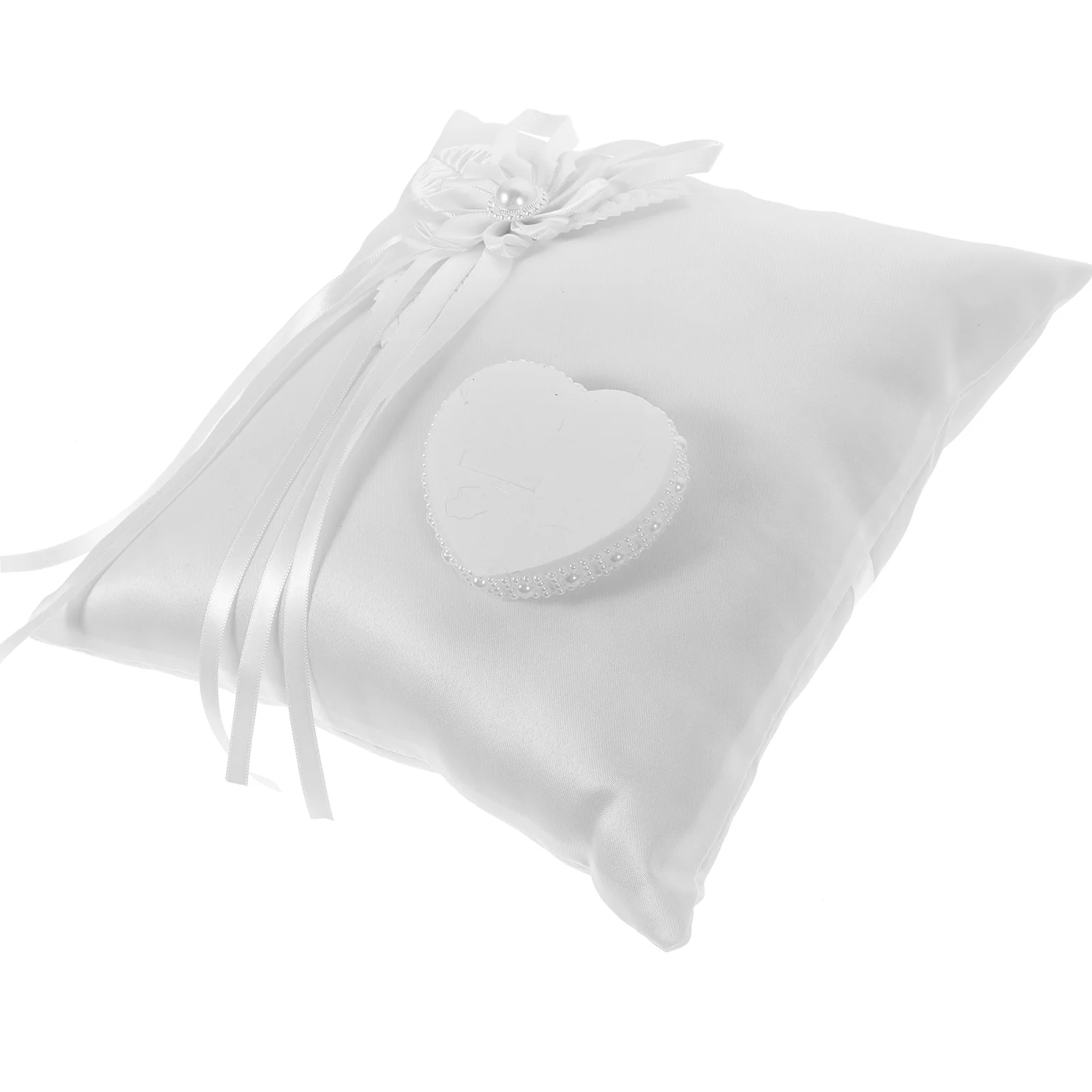 

wedding ring pillow white flower wedding ring cushion bearer wedding ring box ring holder for wedding engagment anniversary