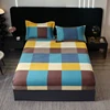 Pure Cotton Fitted Bed Sheets Geometric Bedsheet Non-slip Bed Cover Skin-friendly Bed Linen couvre lit (Pillowcase Need Order) 4