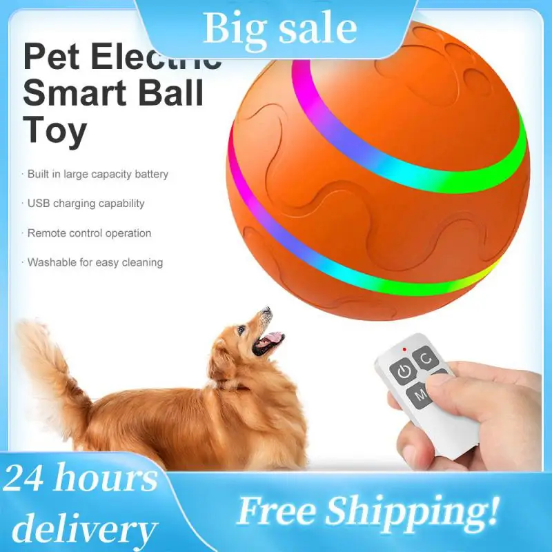 

Умный электрический игрушечный мяч для собак с фонариком, интерактивные жевательные игрушки для домашних животных и кошек/собак с дистанционным управлением и зарядкой от USB