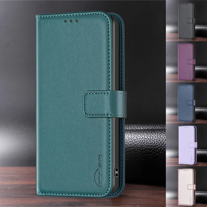 Luxury Magnetic Leather Wallet Flip Cover Case - Shockproof Protection