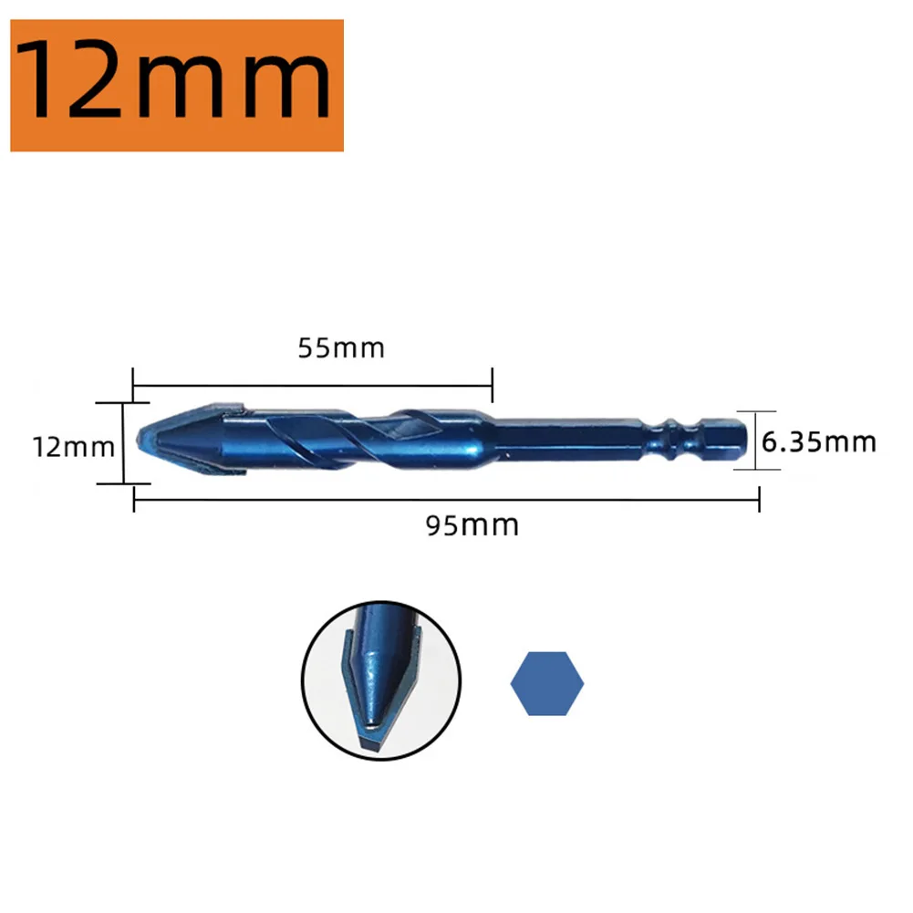 

1pc 6-12mm Drill Bits Carbide Drilling For Wall Glass Wood Metal Tiles Hexagonal Shank Eccentric Drill Bit Power Tools Part