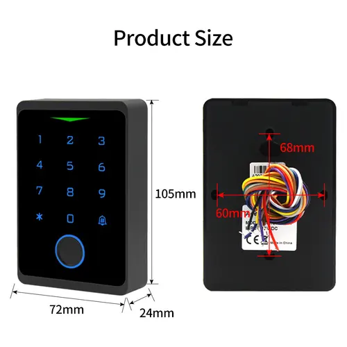 2.4Ghz 와이파이 Tuya 앱 액세스 제어 시스템 키트 RFID 지문 키패드, 전기 도어 마그네틱 잠금 스트라이크 잠금 키트 방수 5