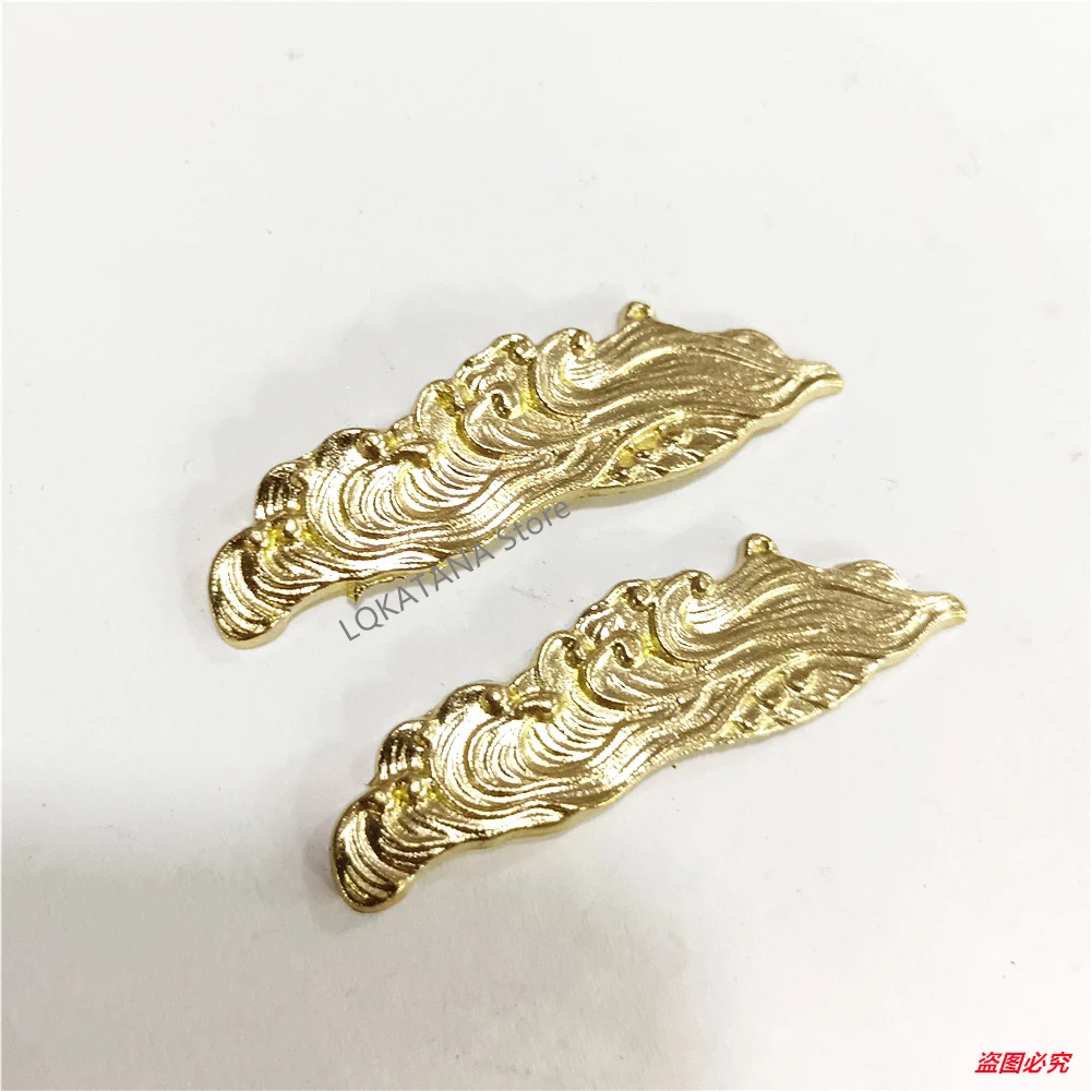 Sehr schöne Kupfer Messing geschnitzte Menuki Teile für japanische Schwert Samurai Katana Armaturen dekorative Accessoires neu – Detail 5