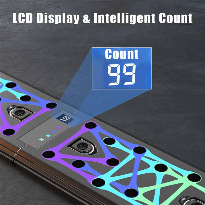 88cm Counting Folding Push Up Board Multifunctional Exercise Abdominal Muscle Enhancement Gym Sports Portable Fitness Equipment