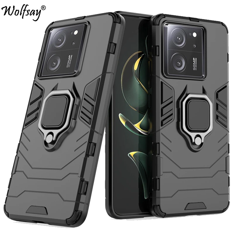 Per Xiaomi 13 T Pro Case Anti-Knock Armor Supporto Di Aspirazione Magnetico Cover Posteriore Completa Per Xiaomi 13 T Pro Case Per Xiaomi 13 T 13 T Pr