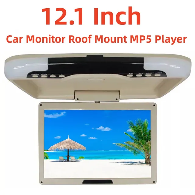 A Closer Look at the 11080P 12.1 inch Car Monitor Flip Down TFT LCD Car Roof Monitor with MP5 Player USB SD Car Ceiling Monitor Reading USB SD Card