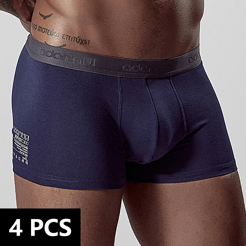 

4 шт./комплект, мужские хлопковые трусы-боксеры