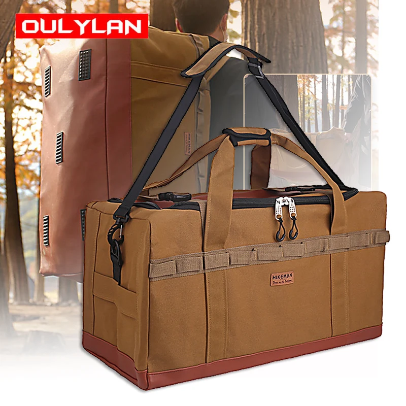 

Outdoor Camping Meal Bag 120L Large Storage Tableware Handbag Camp Tool Picnic Storage Bag Men Travel Hiking Backpack 53L