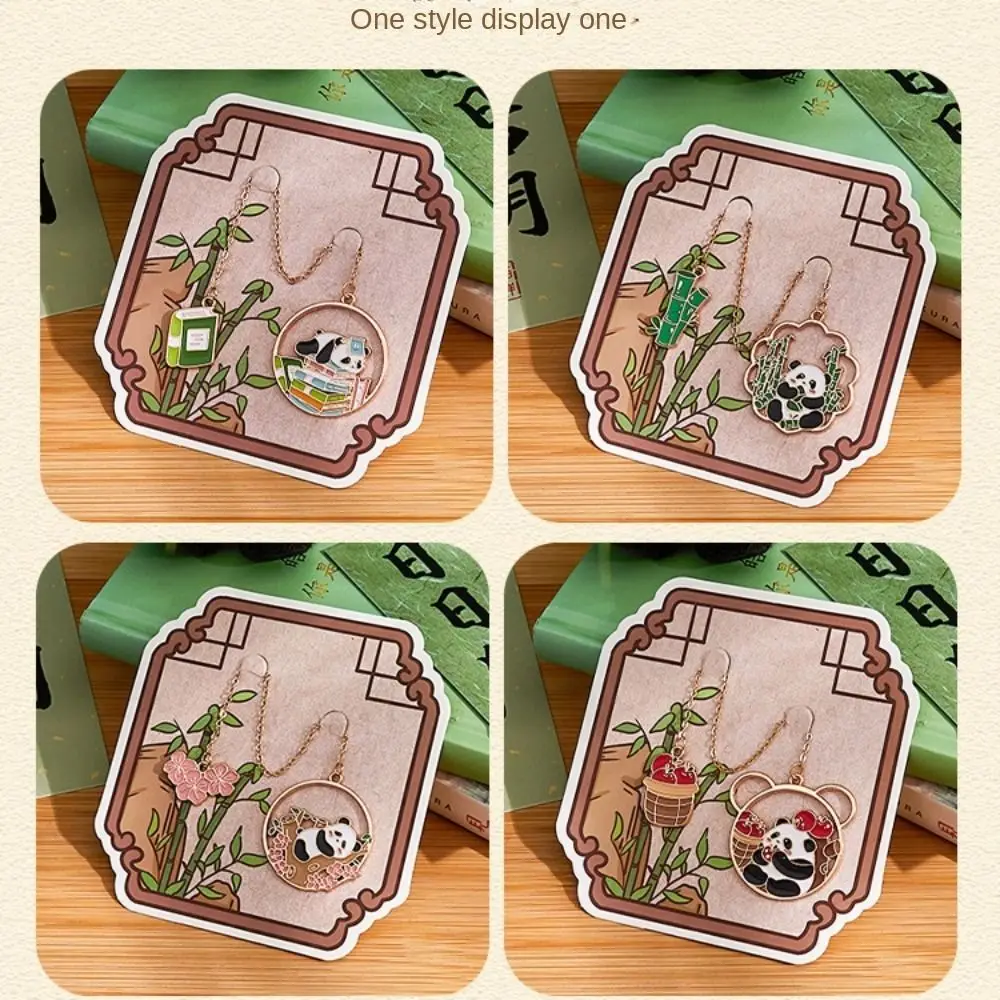 zinc alloy cartoon panda Bookmark panda cartoon Book Page Marker Reading Tool Book Paginator Metal Bookmark Lovers