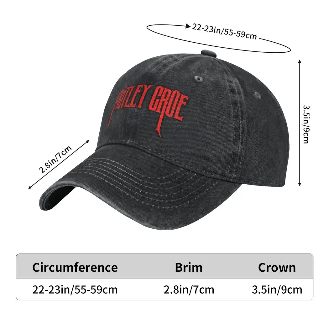 NEW Motley Crue-Hats Hip Hop Hat Cotton Baseball Cap Adjustable Trucker Hat for Men & Women