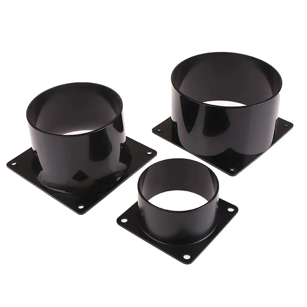 75/100/120/150mm Flange Connector ABS Square Bottom Straight Flange Air Inlet And Outlet Air Ducting Connection
