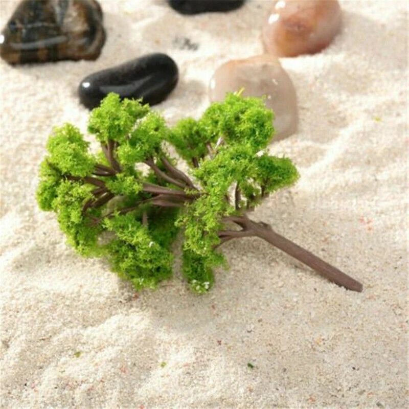 Model Trees Ornaments 10pcs 4CM Railroad Diorama Scenery Plastic Scale Scene For House Living Room Kitchen Decor