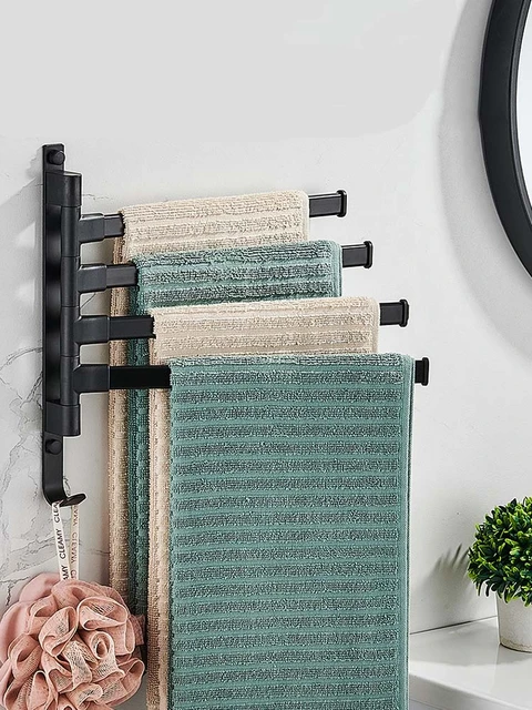 Self-Adhesive Bathroom Accessories Toilet Bathroom Towel Rack Hardware Wall  Hanging Shelving Towel Rail Rod Holder Wall-Mounted - AliExpress