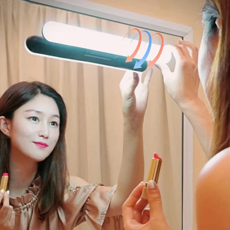 LED Makeup Mirror Light 5V USB Rechargeable Vanity Lamp Eye Protection Hanging Magnetic Desk Lamps Touch Switch Book Lights mirror lights,makeup mirror lights,vanity light,makeup lamp