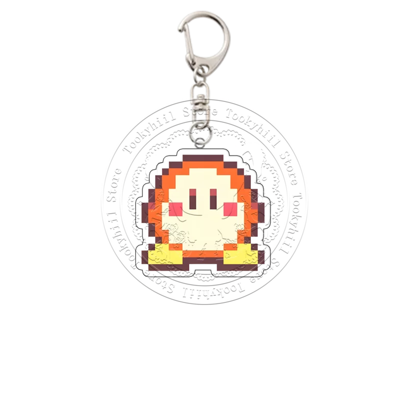 Kirbys Schlüsselanhänger Pixel Exquisiter Studentenanhänger Schlüsselanhänger Zubehör Tasche Dekorieren Kreativität Spiel Muster Mädchen Festival Geschenk – Detail 7