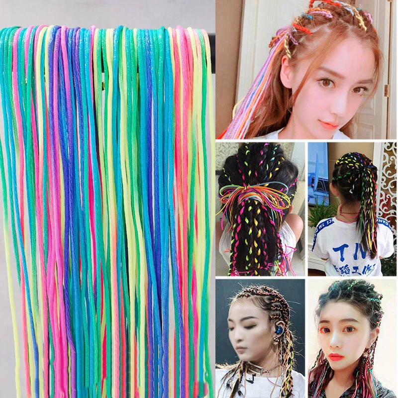 Braid Hair Color Rope Tie Hair Women's Dirty Braid Hair Rope Hip Hop Gradient Hair Band Headband Headdress Children's Ribbon kris barras band the divine and dirty 1 cd