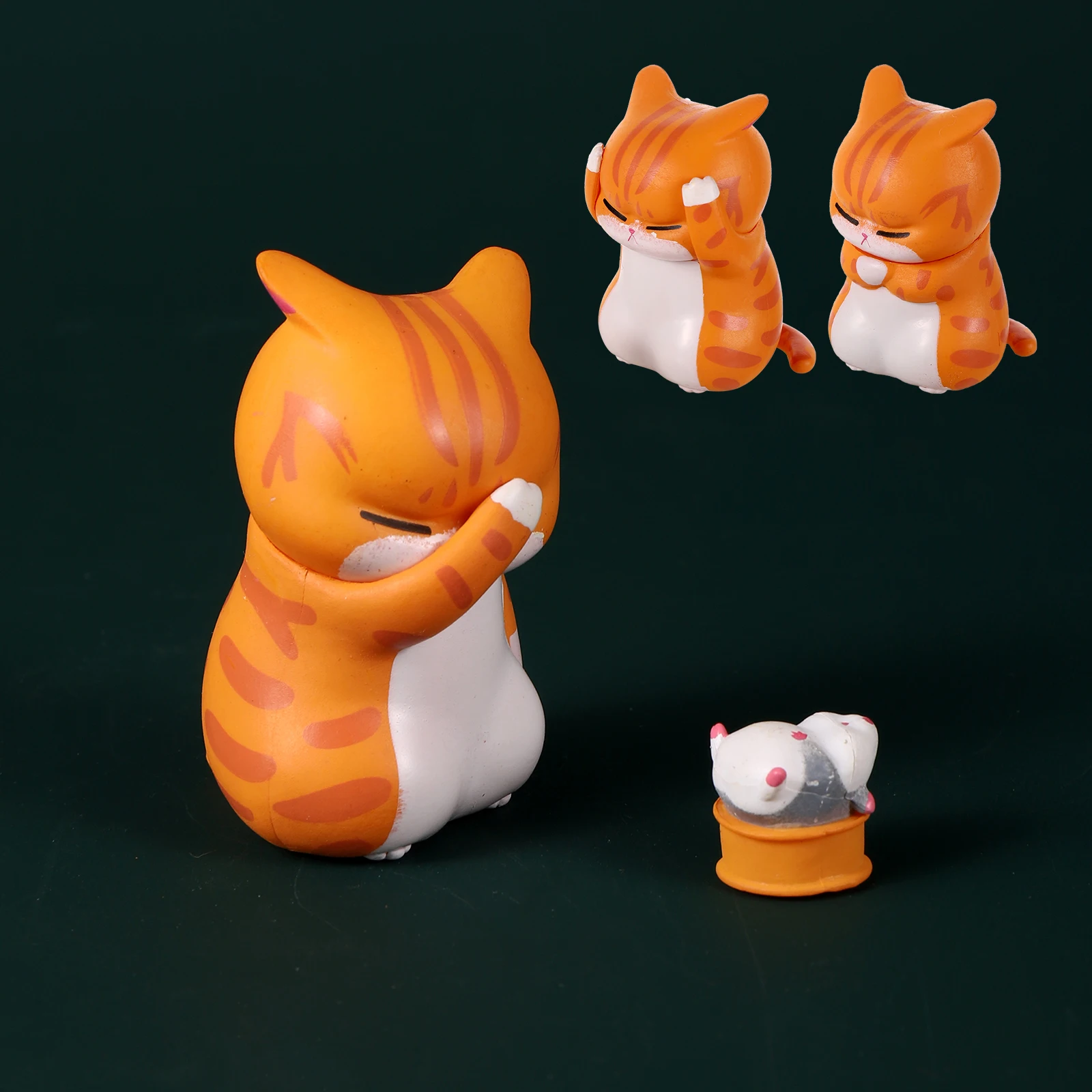 3Pcs/Kit 9Pcs/Kit Cute Mini Cat Ornaments Desktop Car Home Room Office Decoration Figures Statue Kids Student Lovely Gifts 3