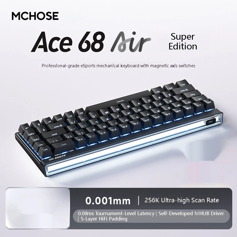 MCHOSE ACE 68 Air HE Gaming Keyboard Hall Effect Switch Support