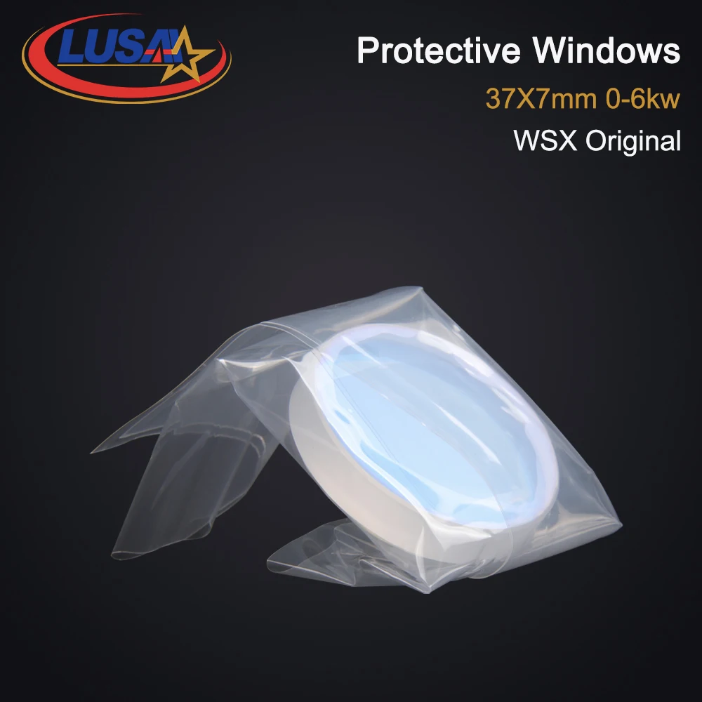 LUSAI WSX Original Laser Protection Lens D37x7mm 6kW For NC60 NC63A NC63E NC63C NC68 Fiber Laser Head Protective Windows